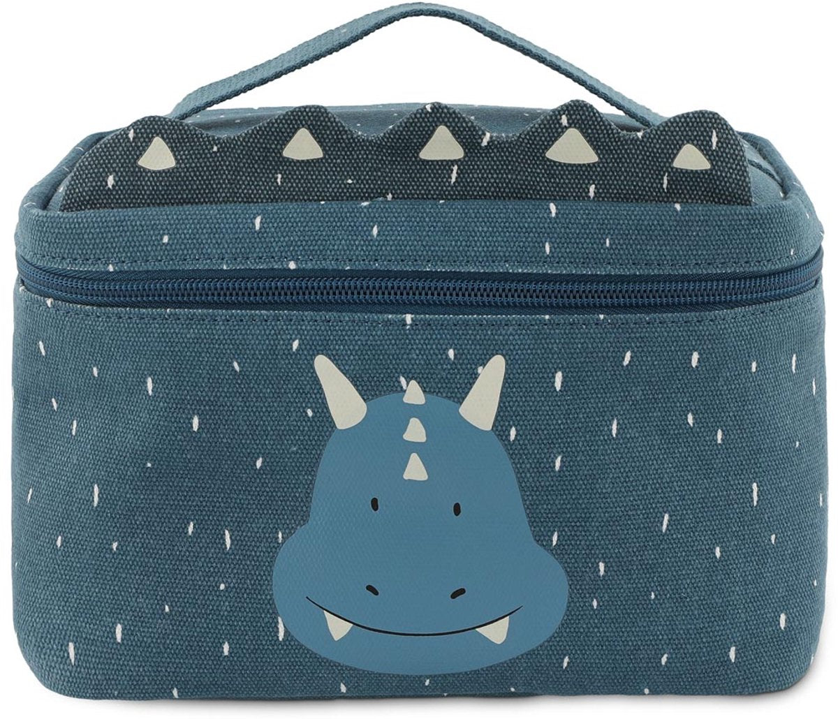 Trixie Lunchtasche - mr.triceratops - Kühltasche für Kinder - mit Namensschild - Thermotasche fürs Mittagessen - Blau - Dino