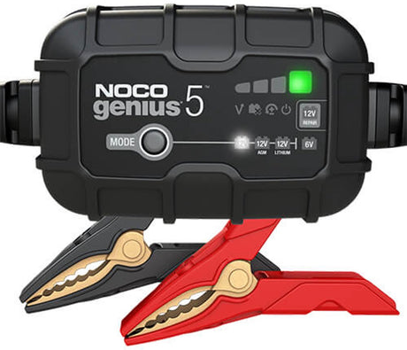 Noco Genius G5eu Batterieladegerät – 5 A – 6 V 12 V – leistungsstarkes intelligentes Wartungsladegerät