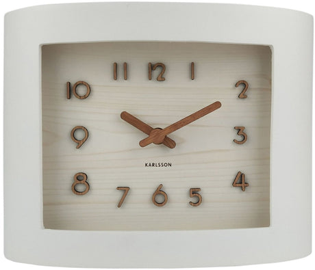 Karlsson tafelklok sole squared - wit - 8.4x22.1x16.9cm - modern