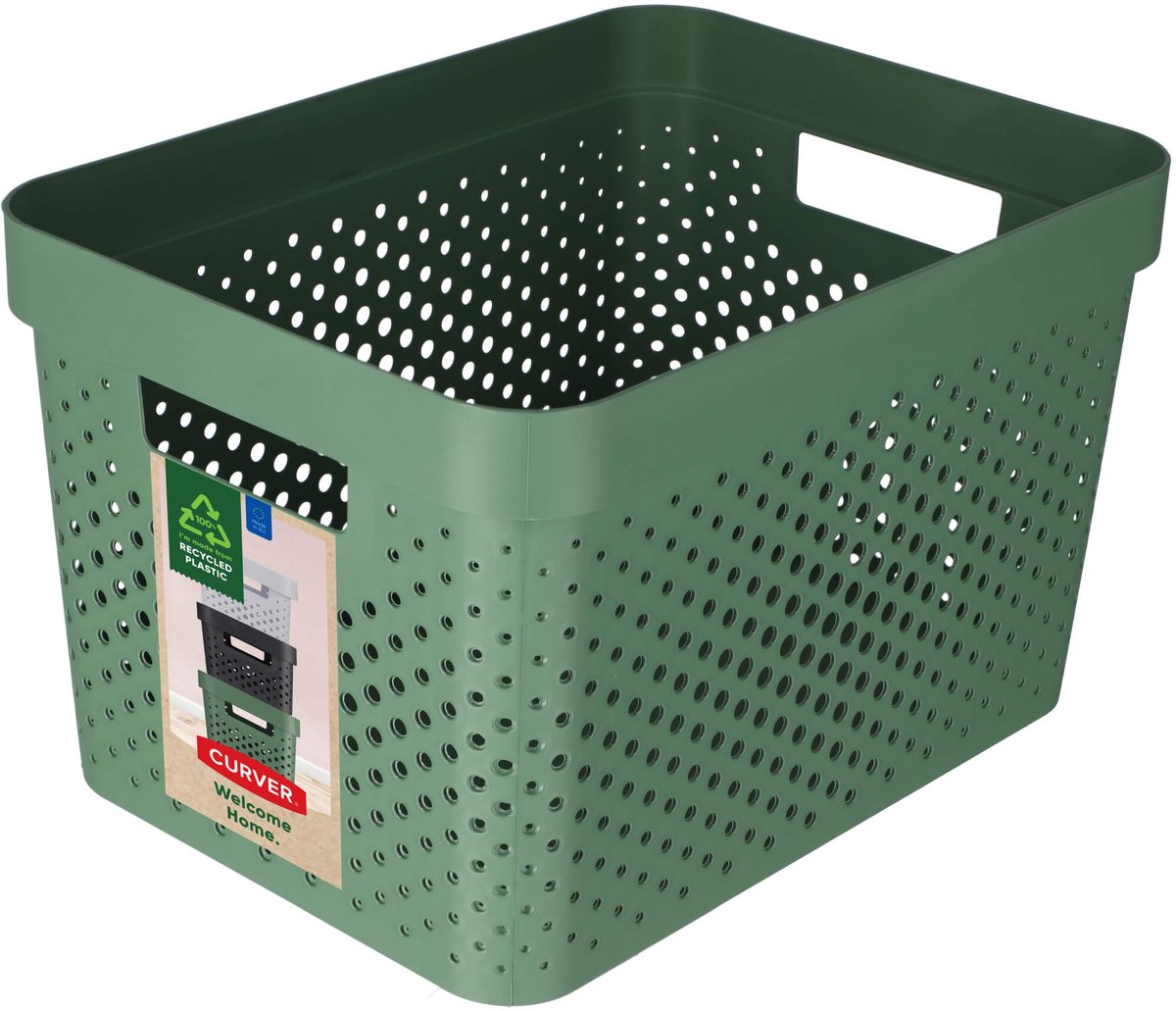 Curver Curver Infinity Recycled Dots Aufbewahrungsbox 17 Liter Grün