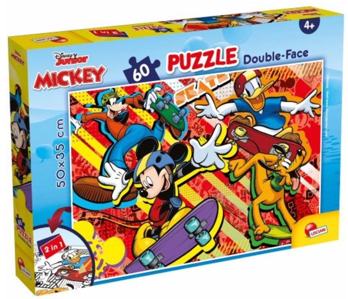 Lisciani - Mickey Mouse - Double Face - Puzzle - 60 Teile