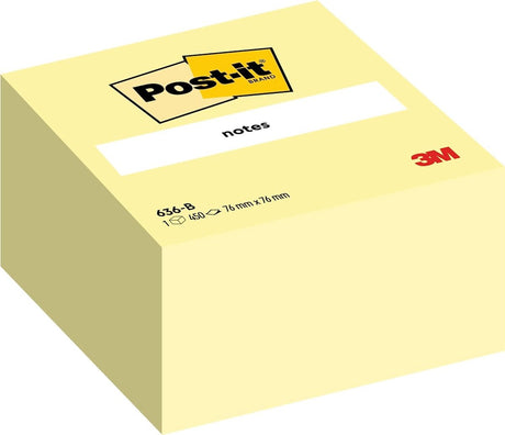Post-it®-Notizen, Würfel, Kanariengelb™, 76 x 76 mm, Würfel mit 450 Blättern