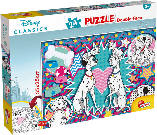 Lisciani - 101 Dalmatiner - Doppelgesicht - Puzzle - 24 Teile