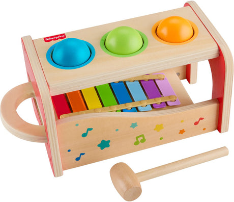 Fisher-Price-Holz-Xylophon mit Hammerbank