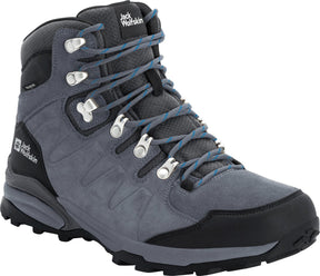 Jack wolfskin refugio texapore mid m heren wandelschoenen - grey black -maat 45