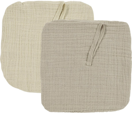 Meyco baby uni speendoek - 2-pack - pre-washed hydrofiel - soft sand sand
