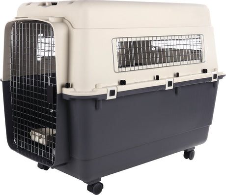Flamingo Transportbox Hund XXL 100×70×75 cm – Transportkäfig Nomad dunkelgrau