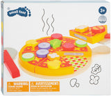 Small Foot - Schneide- und Spielpizza-Set aus Holz, 21-teilig.