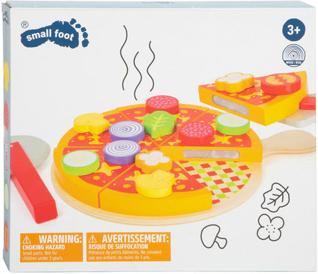 Kleines Fußholz -Snijing -Spiel bleibt Pizza -Set, 21dlg.