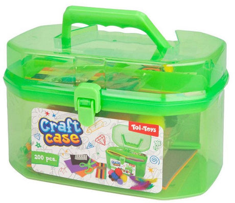 Toi-toys knutselset in bewaarkoffer groen