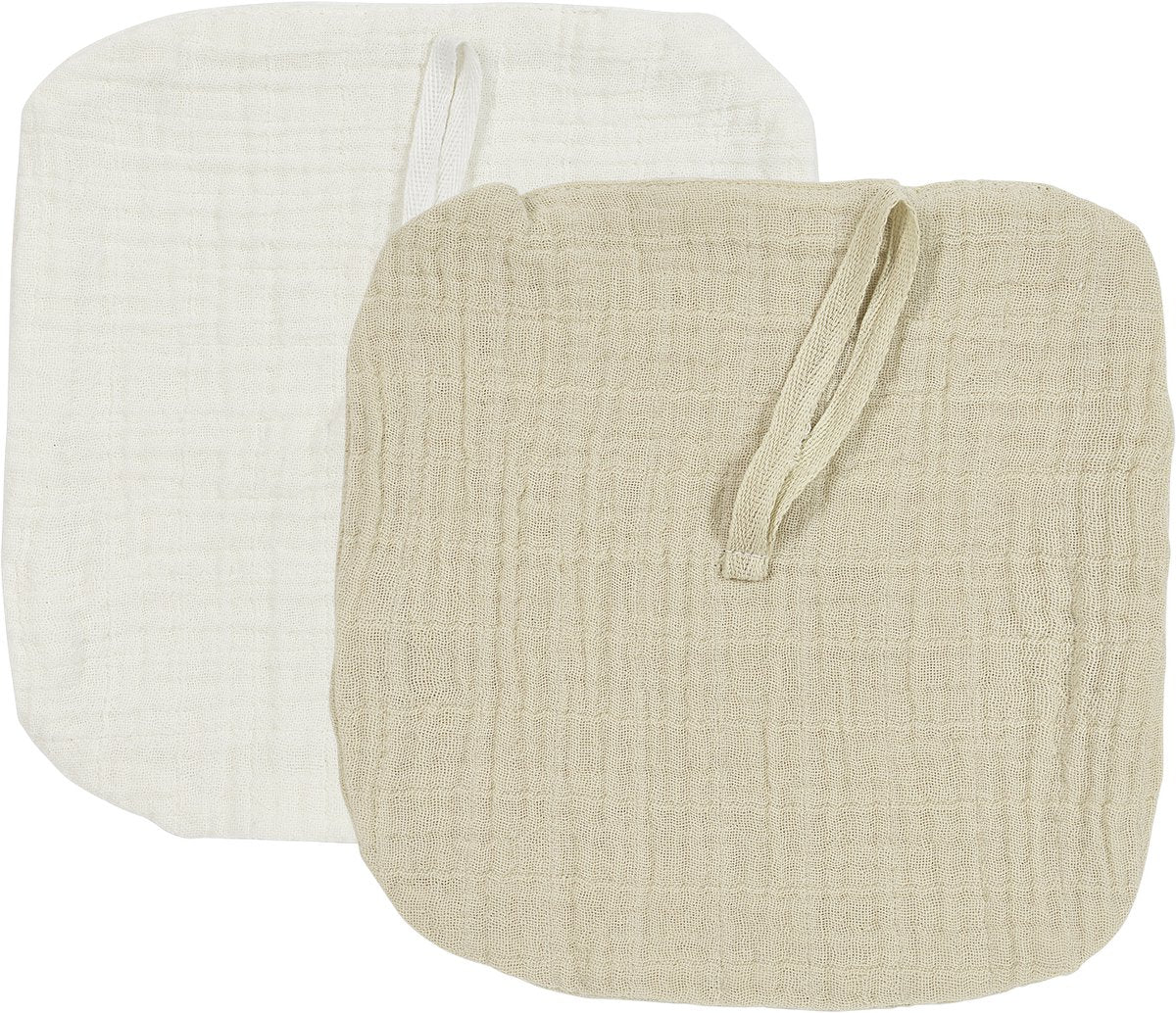 Meyco baby uni speendoek - 2-pack - pre-washed hydrofiel - naturel soft sand