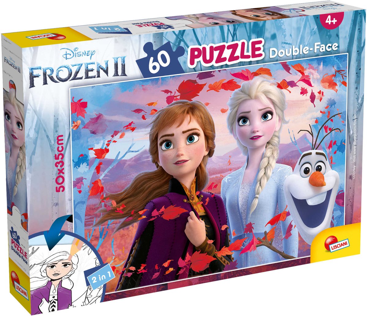 Lisciani - Frozen 2 - Double Face - Puzzle - 60 Teile