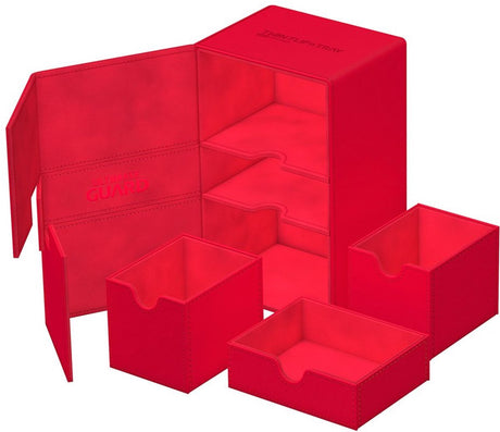 Ultimate Guard Twin Flip'n'Tray 160+ Xenoskin - rote Kartenboxen
