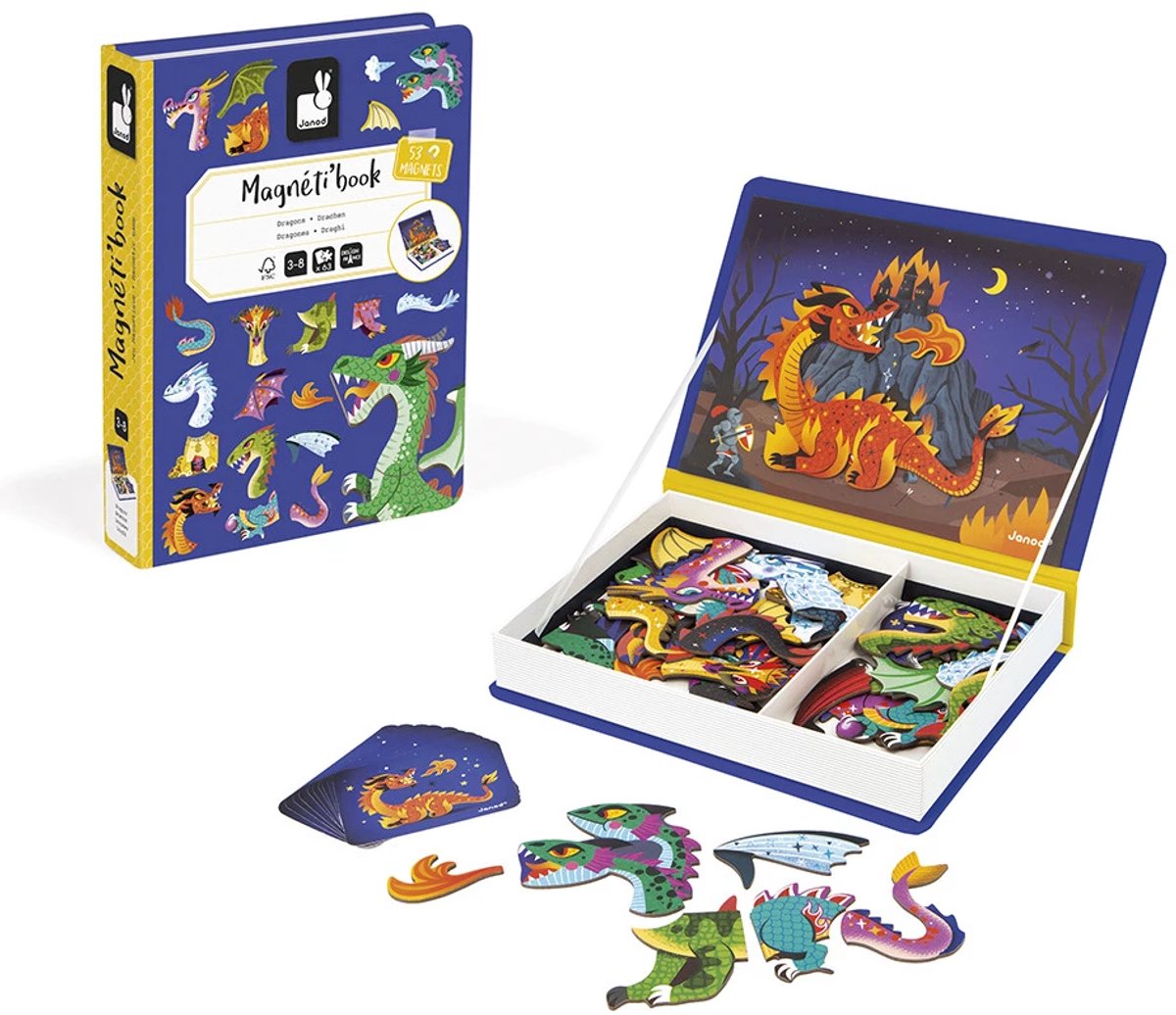 Janod - Magnetibook - Drachen - Magnetbuch-Spielset