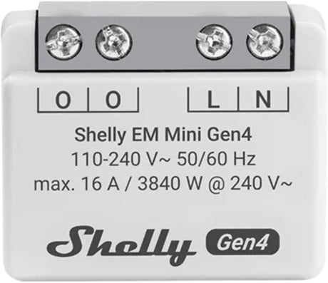 Shelly em mini gen4 – kompakter Energiezähler 16a – WLAN, Bluetooth und ZigBee