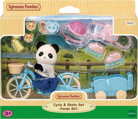 Sylvanian Family 5652 Fahrrad-Rollschuh-Set Mädchen Panda