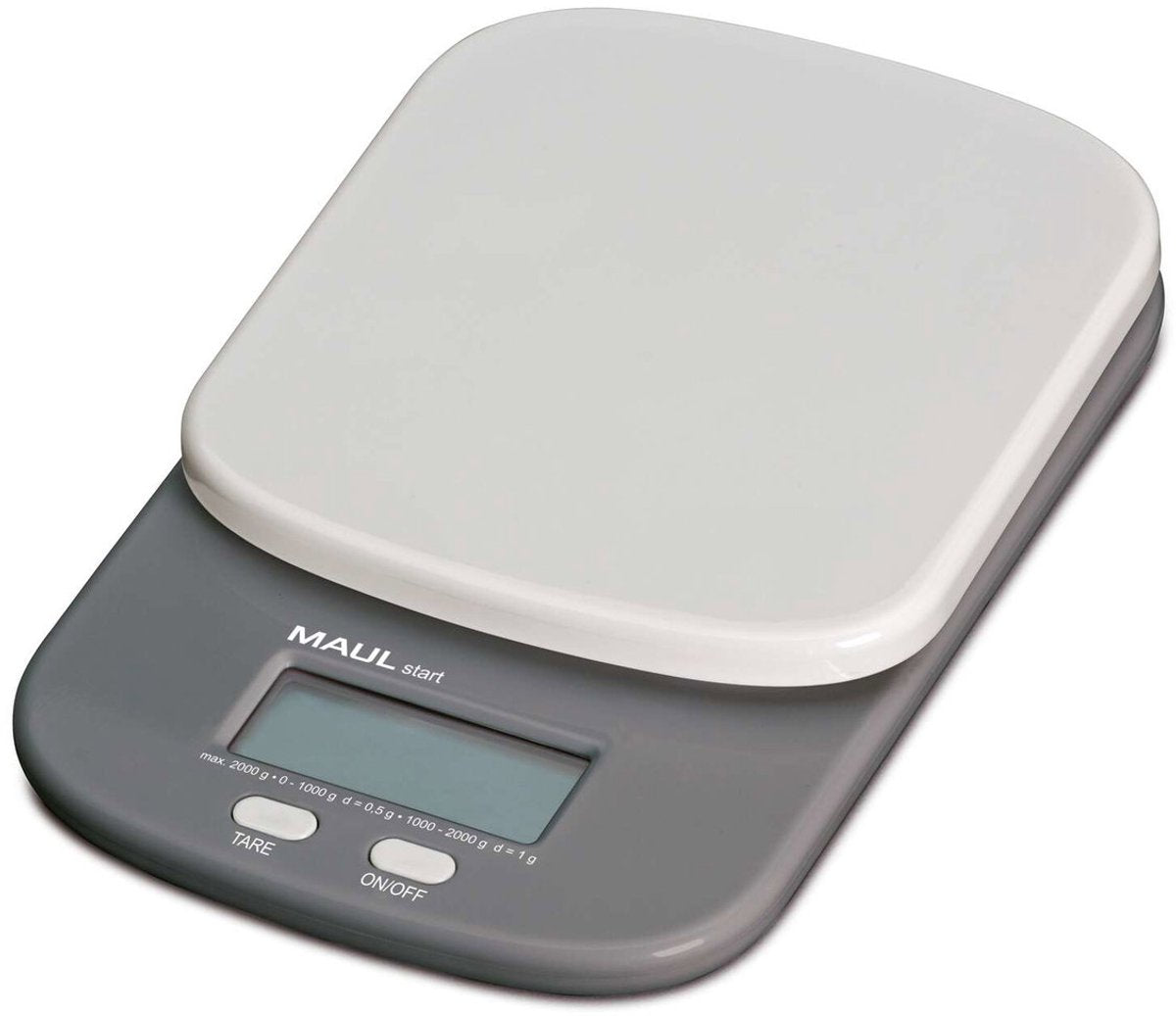Maul Startbuchstabenwaage 2 kg - grau - Kunststoff - 1 Stück - 17 x 11 x 2,5 cm -