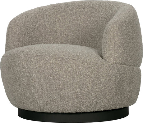 Woood woolly draaifauteuil - schapenvacht - naturel - 71x84x88
