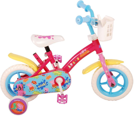 Peppa Pig Children's Bicycle - Mädchen - 10 Zoll - Pink Blue - Trapper