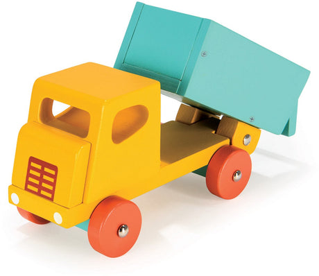 Mentari-Fahrzeuge – LKW gelb – 21 x 8,20 x 10 cm – Holz – 3 Jahre