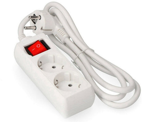 Edm product 2-voudige stekkerdoos met schakelaar edm 41016 schuko (1,5 m)