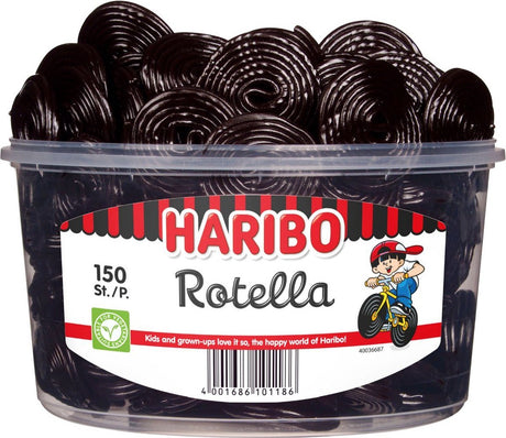 Haribo Rotella - Lakritze - 150 Stück Silo