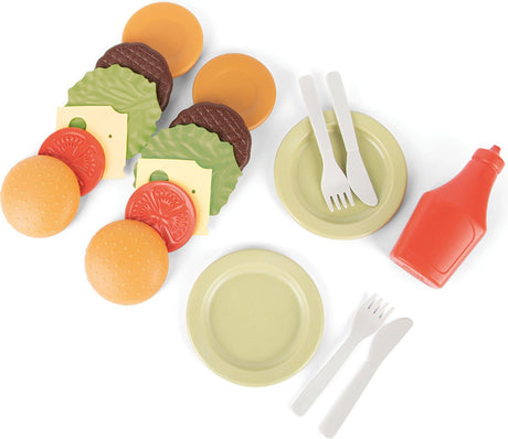Dantoy Hamburger-Set, 19-teilig.