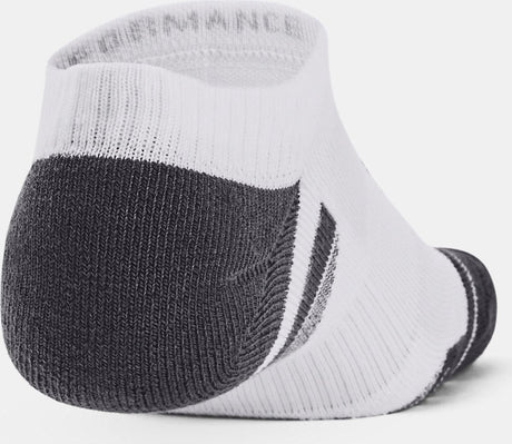 Under Armour UA Performance Tech 3pk NS-Wht Unisex-Sportsocken – Weiß – Jet Grey