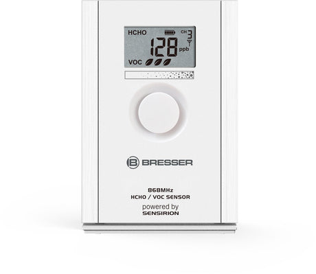 Bresser Wetterstation – HCHO + VOC-Sensor – Luftqualitätsmessgerät – für Wetterstation 7003700 und 7003240 – weiß