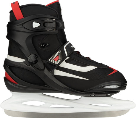 Nijdam Eishockey-Schlittschuhe – halbweicher Schuh – Twilight Face-Off – Schwarz – Größe 46
