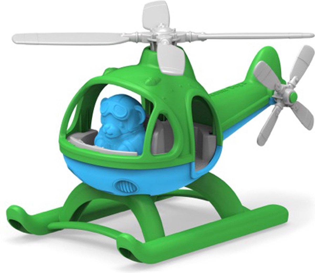 Grüner Spielzeug-Helikopter grün
