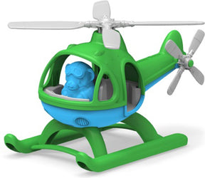 Grüner Spielzeug-Helikopter grün