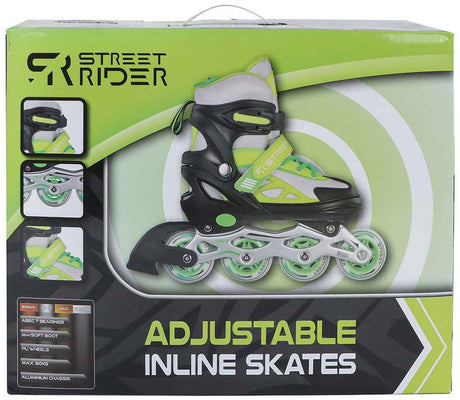 Street Rider Inlineskates grün schwarz verstellbar, Größe 29-32