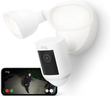 Ring Flutlicht Cam Pro – Weiß