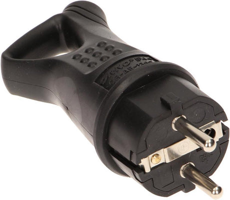 Orno-Netzstecker – Vollgummi – IP44 staub- und spritzwassergeschützt – mit Dichtung und Öse