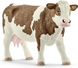 Schleich Bauernhofwelt - Geflecktes Rind - Kuh - Figur - Kinderspielzeug für Jungen und Mädchen - 3 bis 8 Jahre - 13801