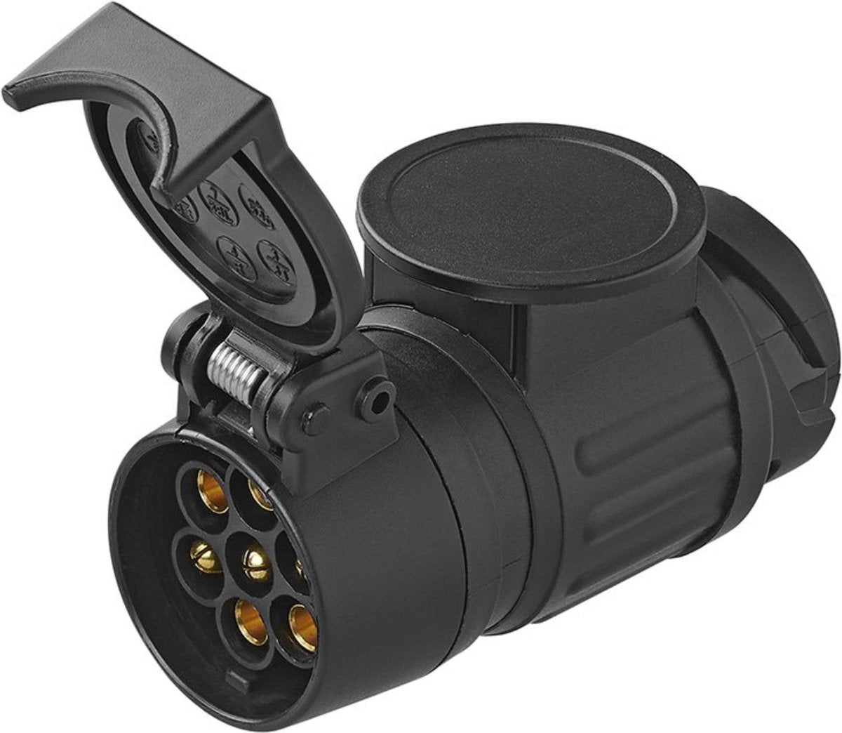 Proplus verloopstekker - 13 naar 7 polig - 12v - 10 cm - zwart