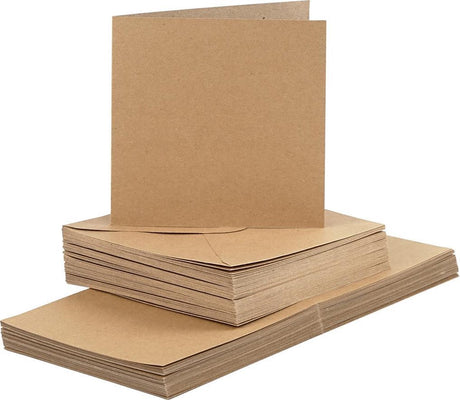 Creativ Firmenkartenumschläge Kraft 15x15cm 50 Sets