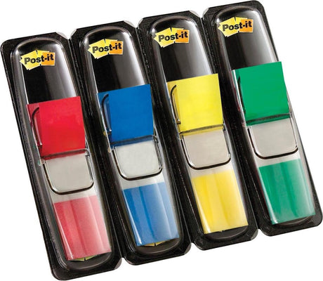 Post-it® Register klein - Standardspender - rot, blau, gelb, grün