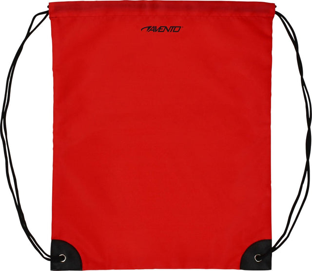 Avento rugzak met trekkoorden - rood - 35 x 43 cm - verstevigde hoeken