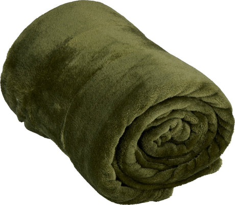 Arti casa fleece deken 150 x 200 cm - plaid - super zacht - groen