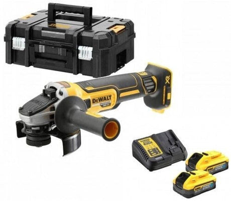 Dewalt dcg405h2t-qw | 18V XR bürstenloser Winkelschleifer | 125mm | mit 2x 5,0 Ah Power-Stack-Akku | im Tstak-Fall dcg405h2t-qw
