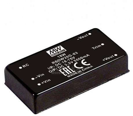MW Mean Well RSDW20H-12 DC DC-Wandler 1,67 A 20 W Anzahl Ausgänge: 1 x Inhalt 1 Stück