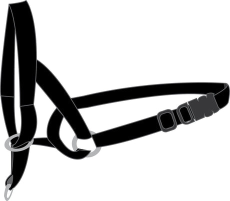 Flamingo easy leader - hoofdhalsband honden - halsband easy leader zwart xs 32-42cm 15mm - 1st - 117290 - 1st