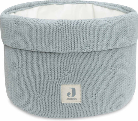 Jollein Wickelkorb, gemütlich gestrickt, meergrün