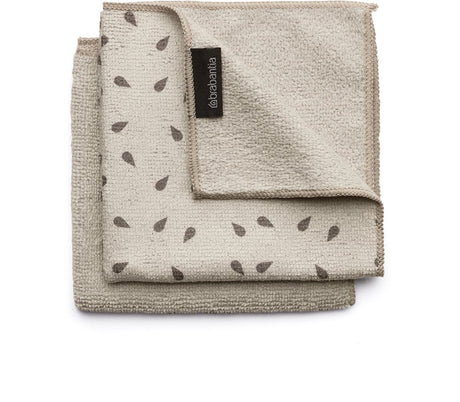 Brabantia sinkside microvezel schoonmaakdoekjes - 30 x 30 cm - set van 2 - soft beige