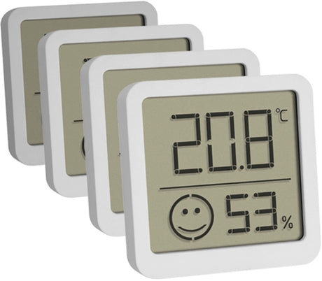 Tfa Dostmann 4er-Pack 30.5053.02.04 Thermo- und Hygrometer weiß