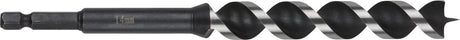 Wolfcraft – 14-mm-Schlangenbohrer für Holzbalken – 165 mm – Holzbohrer mit Sechskantschaft – Sechskant – 7135000