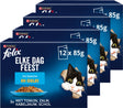 Felix Every Day Party Fischauswahl in Gelee – Katzenfutter Nassfutter – Thunfisch Lachs Kabeljau Scholle – 48 x 85 g