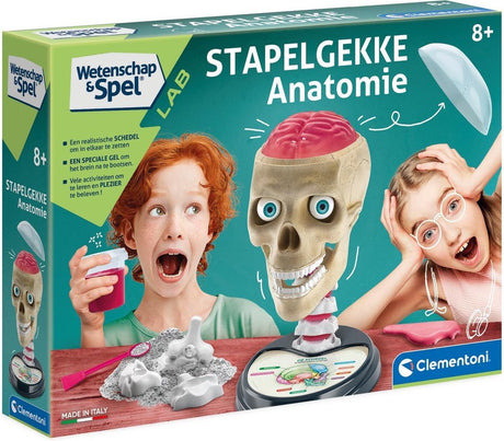 Clementoni Wissenschaftsspiel – verrückte Anatomie – Wissenschaftsbox – Wissenschaftslabor – ab 8 Jahren